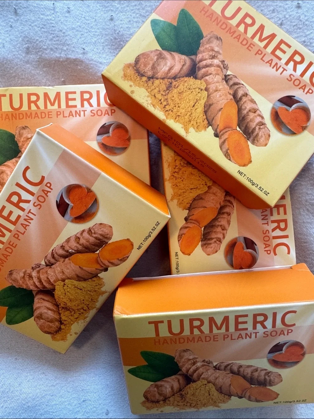 Turmeric Handmade Plant Soap - Yellow & Orange Packaging